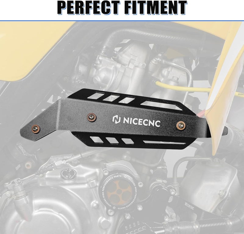 NICECNC Motorcycle Mid Exhaust Shield Compatible with Yamaha Raptor 700/R/SE/Secial 2015-2026, Black - Image 2